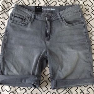 Calvin Klein Gray Denim City Shorts